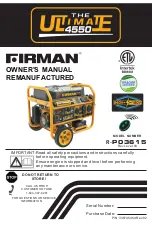 Preview for 1 page of Firman The Ultimate 4550 Owner'S Manual