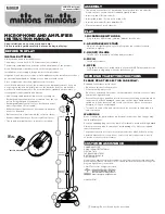 First Act MINIONS MICROPHONE AND AMPLIFIER Instruction Manual preview