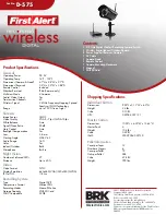 Preview for 2 page of First Alert D-575 Specifications