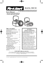 First Alert FAW-720 User Manual preview