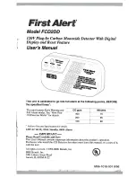 First Alert FCD2DD User Manual предпросмотр