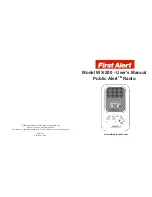 First Alert PUBLIC ALERT WX-200 User Manual preview