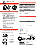 Предварительный просмотр 2 страницы First Alert SA303B Specifications