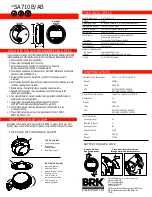 Preview for 2 page of First Alert SA710B Specifications