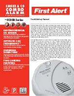 Предварительный просмотр 1 страницы First Alert SC05B Specification Sheet