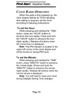 Preview for 14 page of First Alert WX-39 User Manual