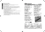 FIRST AUSTRIA FA-8006-1 Instruction Manual preview