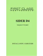 Preview for 1 page of First Class Peripherals Sider D4 Installation And User Manual