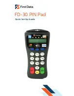 First Data FD-30 PIN Pad Quick Setup Manual preview