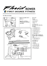 Предварительный просмотр 10 страницы First Degree Fitness Fluid Rower FDR-02 Owner'S Manual