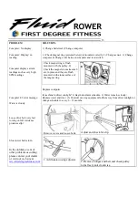 Предварительный просмотр 14 страницы First Degree Fitness Fluid Rower FDR-02 Owner'S Manual