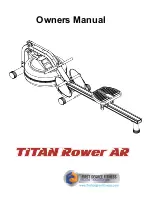 First Degree Fitness Titan Rower AR Owner'S Manual preview