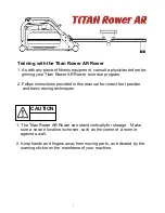 Предварительный просмотр 3 страницы First Degree Fitness Titan Rower AR Owner'S Manual