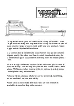 Preview for 2 page of First Degree Fitness Viking AR Rower Owner'S Manual