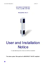 Preview for 1 page of First Innov PRIMAPROTECT User And Installation Notice