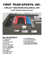 FIRST TEAM SPORTS APOLLO BACKYARD VOLLEYBALL SET Setup Instructions preview