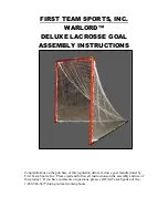 Preview for 1 page of FIRST TEAM SPORTS WARLORD DELUXE LACROSSE GOAL Assembly Instructions