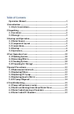 Предварительный просмотр 2 страницы First Water FW-1200-M Operation Manual