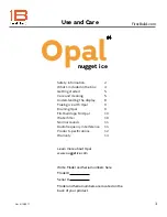 FirstBuild Opal Nugget Ice Use And Care Manual preview