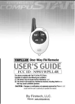 Preview for 1 page of Firstech CompuSTAR 1WPLL4R User Manual