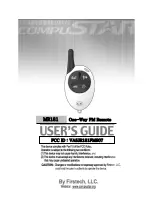 Preview for 1 page of Firstech Compustar MR181 User Manual