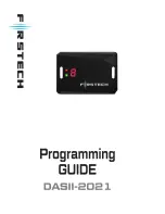 Предварительный просмотр 1 страницы Firstech DASII-2021 Programming Manual