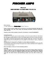 Fischer Amps 001130 Manual preview