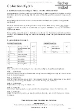 Preview for 1 page of Fischer mobel Kyoto 1815 Assembly Instruction