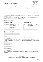 Fischer mobel Kyoto 1819 Assembly Instructions preview