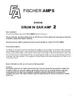 Preview for 1 page of FISCHER DRUM IN EAR AMP 2 User Manual