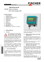 FISCHER EA14M Operating Manual preview