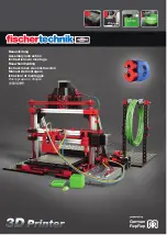 fischertechnik 3D printer Assembly Instruction Manual preview