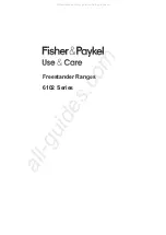 Fisher & Paykel 6102 Series Use & Care Manual предпросмотр