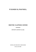 Preview for 3 page of Fisher & Paykel 93275 Installation Manual/User Manual