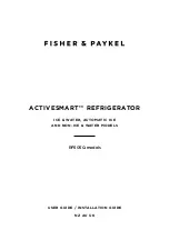 Fisher & Paykel ACTIVESMART RF605QD User'S Installation Manual preview