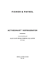 Предварительный просмотр 43 страницы Fisher & Paykel ACTIVESMART RF730Q User'S Installation Manual