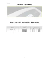 Preview for 3 page of Fisher & Paykel AquaSmart WL37T26KW2 Service Manual