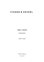 Предварительный просмотр 1 страницы Fisher & Paykel B60SC8DEPX2 Service Manual