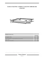 Fisher & Paykel CE365DBX1 Product Dimensions preview