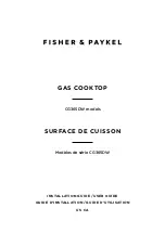 Fisher & Paykel CG365DLPRX2 N Series Installation Manual preview