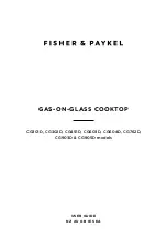 Предварительный просмотр 1 страницы Fisher & Paykel CG903D Manual