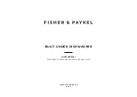 Fisher & Paykel CONTEMPORARY DW60UNT4B2 Installation Manual preview