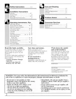 Preview for 2 page of Fisher & Paykel DE08 Use And Care & Installation Instructions Manual