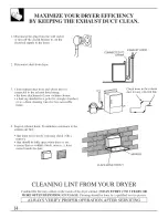 Preview for 14 page of Fisher & Paykel DE08 Use And Care & Installation Instructions Manual