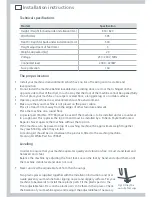 Preview for 6 page of Fisher & Paykel DE60F60EW1 Installation Instructions And User Manual