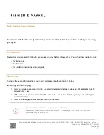 Fisher & Paykel DH9060C Installation Instructions Manual preview