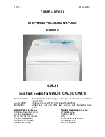 Предварительный просмотр 3 страницы Fisher & Paykel ecosmart GWL11 Service Manual