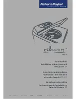 Fisher & Paykel ecosmart GWL15 Installation Instructions And User Manual preview