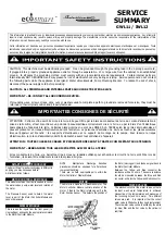 Preview for 1 page of Fisher & Paykel Ecosmart Intuitive Eco GWL11 Service Summary