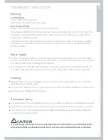 Preview for 7 page of Fisher & Paykel excellence GWC12 Installation Instructions And User Manual